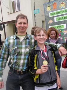 medaliści - tato i syn